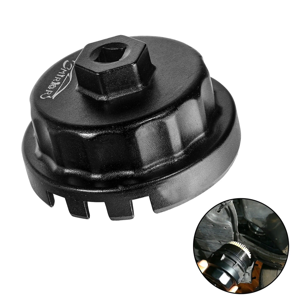 3mirrors Oil Filter Wrench Oil Filter Removal Tool Compatible with Toyota Lexus Scion RAV4 Camry Tundra Highlander Sienna Prius 2.5 - 5.7L Engine with 64mm Cartridge Style Oil Filter System