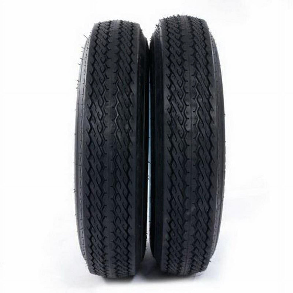 Ktaxon 1 Pair of Trailer Tires & Rims 4.80-12 480-12 4.80 X 12 4 Lug Wheel White Spoke 780LBS