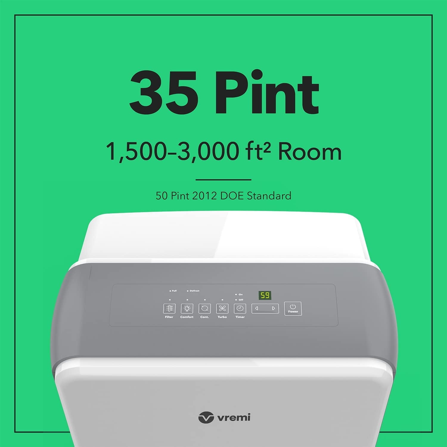 Vremi Energy Star Rated Dehumidifier for Medium to Large Rooms up to 1,500 sq ft