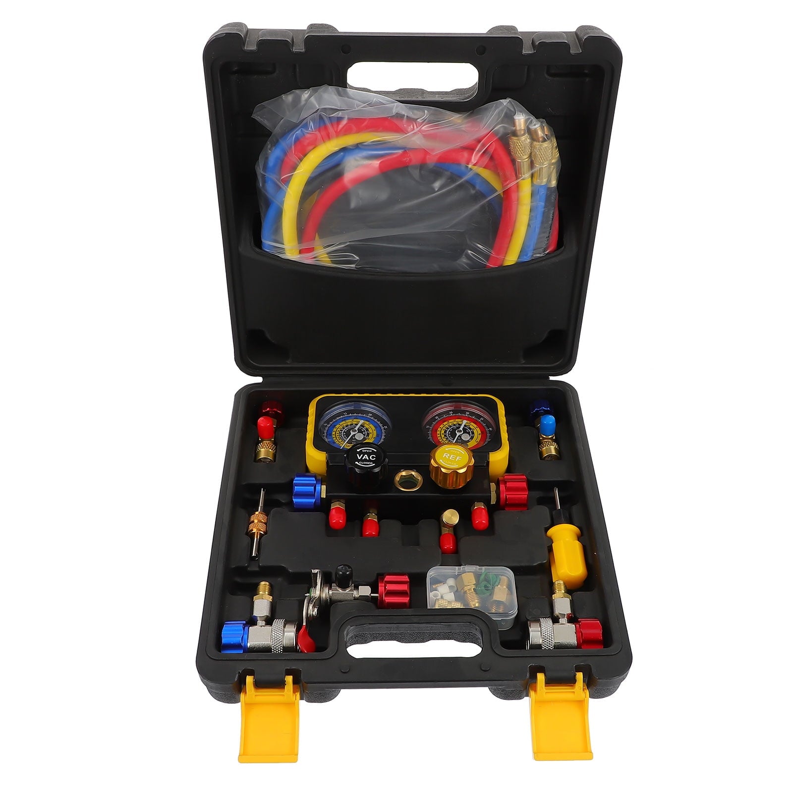 1 Set 4 Way A/C Manifold Gauge Set Fits R134A R410A R32 R22 Refrigerants