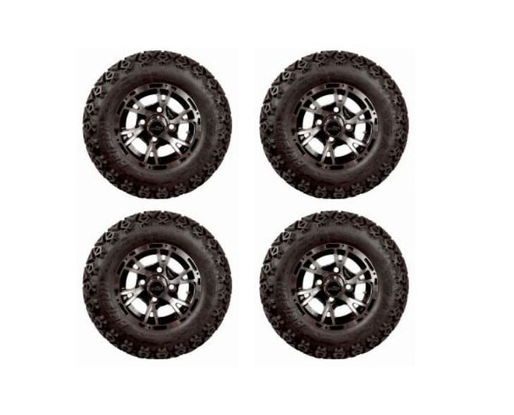 10" Flash Wheels & 22x11-10 All Terrain Golf Cart Tires- Set of 4