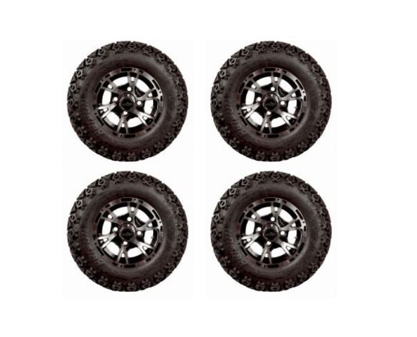 10" Flash Wheels & 22x11-10 All Terrain Golf Cart Tires- Set of 4