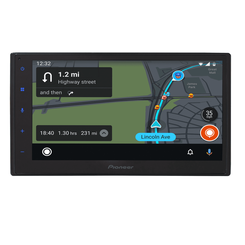 Pioneer DMH-160BT Car Play/Android Auto Digital Media Receiver with 6.8" Touchscreen and Bluetooth,Double Din, Backup Camera Ready
