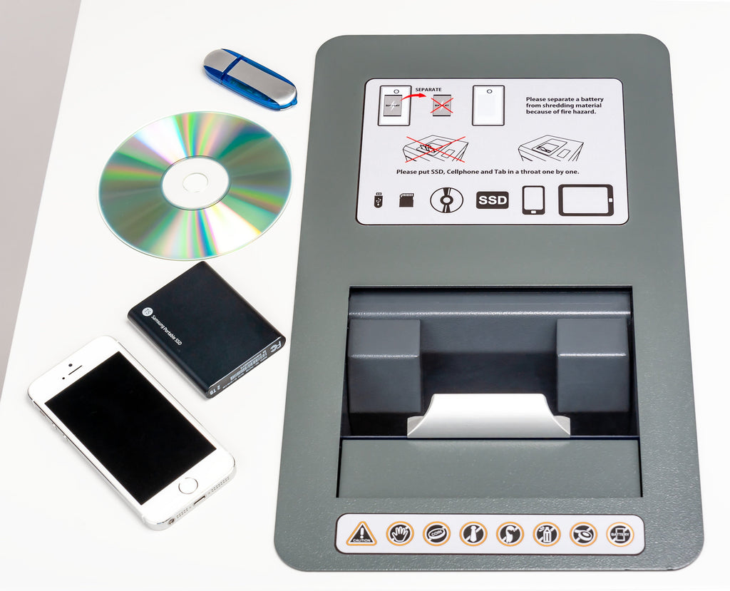 Dahle PowerTEC 808 MS Media Shredder, Destroys Cell Phones, Mini Tablets, SSDs & Flash Drives