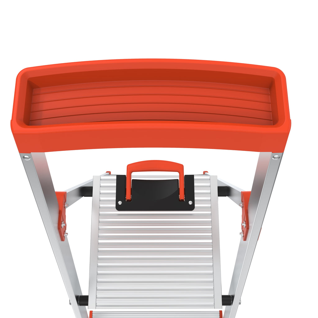 Little Giant Ladder Systems Flip-N-Lite 6' Aluminum, Platform 4 Step Ladder, 300 lbs Rated, Type 1A