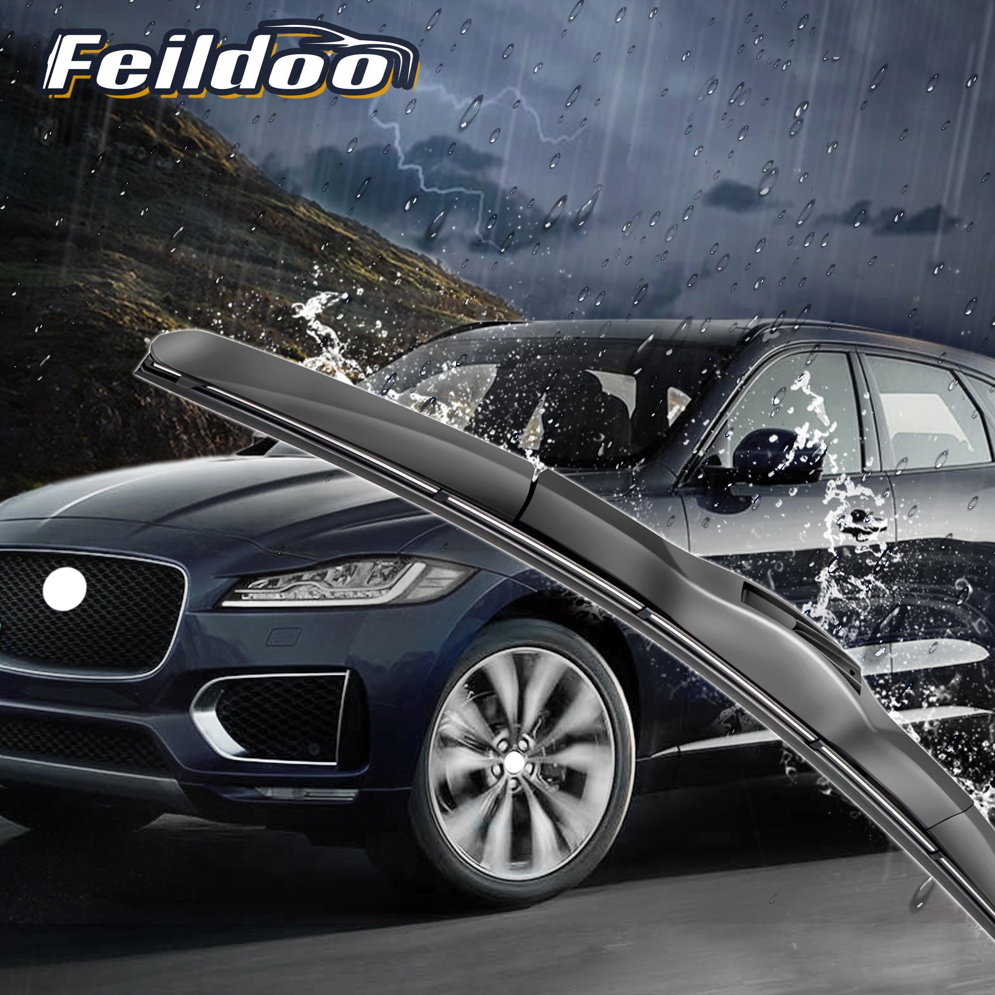 Feildoo 26"&16" Wiper Blades Fit For Hyundai Genesis 2015 26"+16" Front Windshield Wiper, Driver and Passenger, J U HOOK, Set of 2