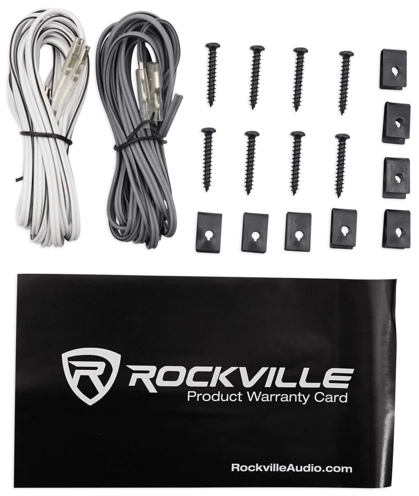 Pair Rockville RV65.2C 6.5" Component Speakers+6.5" Coaxial+4-Ch Amplifier+Wires