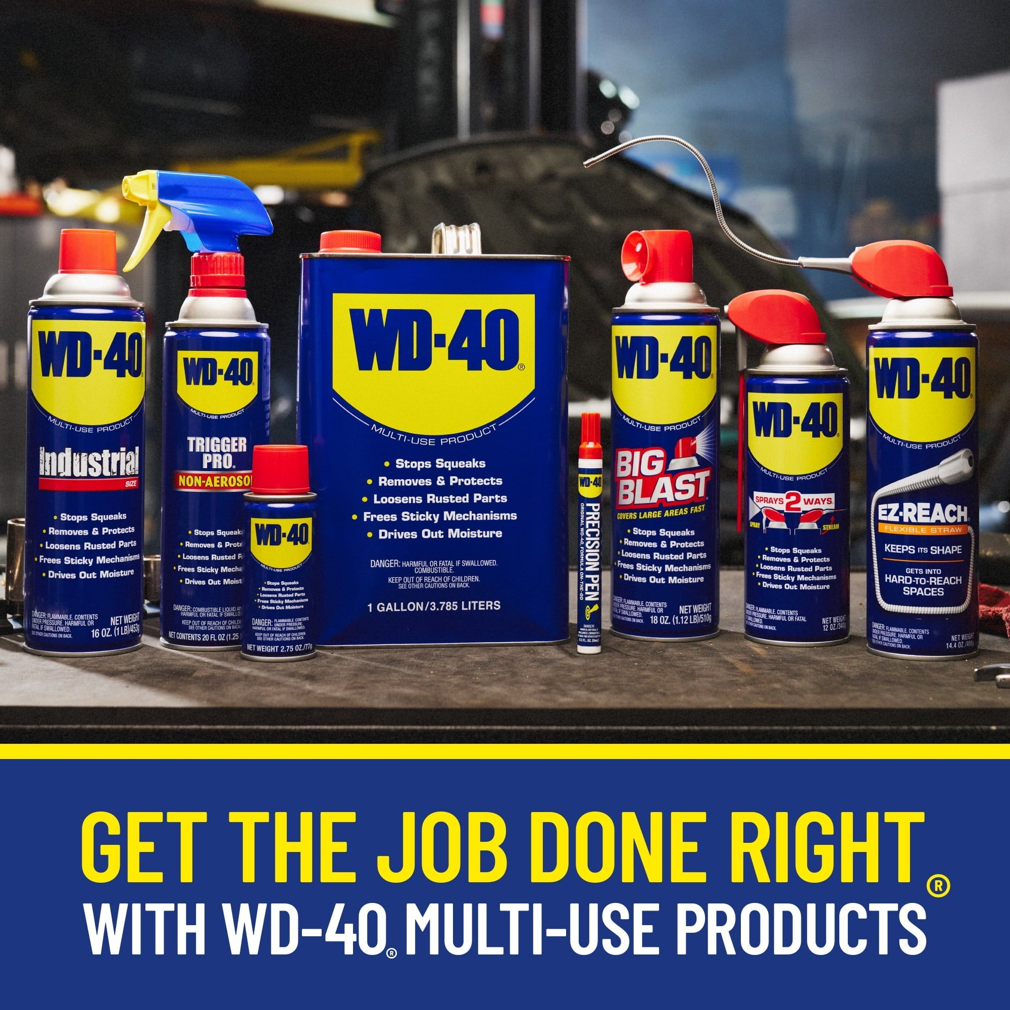 Original WD-40 Formula, Multi-Use Product With Smart Straw Sprays 2 Ways, Multi-Purpose Lubricant Spray, 8 oz.