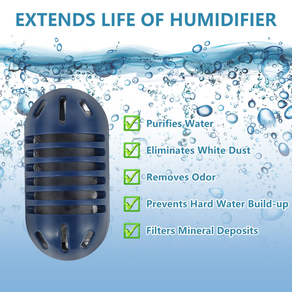 10pcs Demineralization Cartridge for Ultrasonic Humidifiers Filters Mineral Deposits Prevents Hard Water Build-Up Blue Humidifier Cartridge Set Compatible with UHE-CM65 UHE-WM70