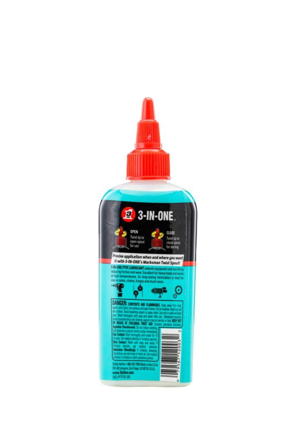 3-In-One Multi Purpose High Performance PTFE Lubricant and Drip Oil, 1 Pack