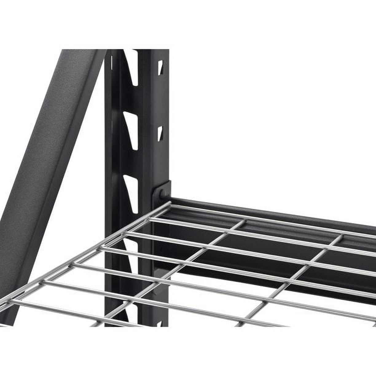 Muscle Rack 77"W x 24"D x 72"H 4-Tier Welded Steel Storage Rack, Black