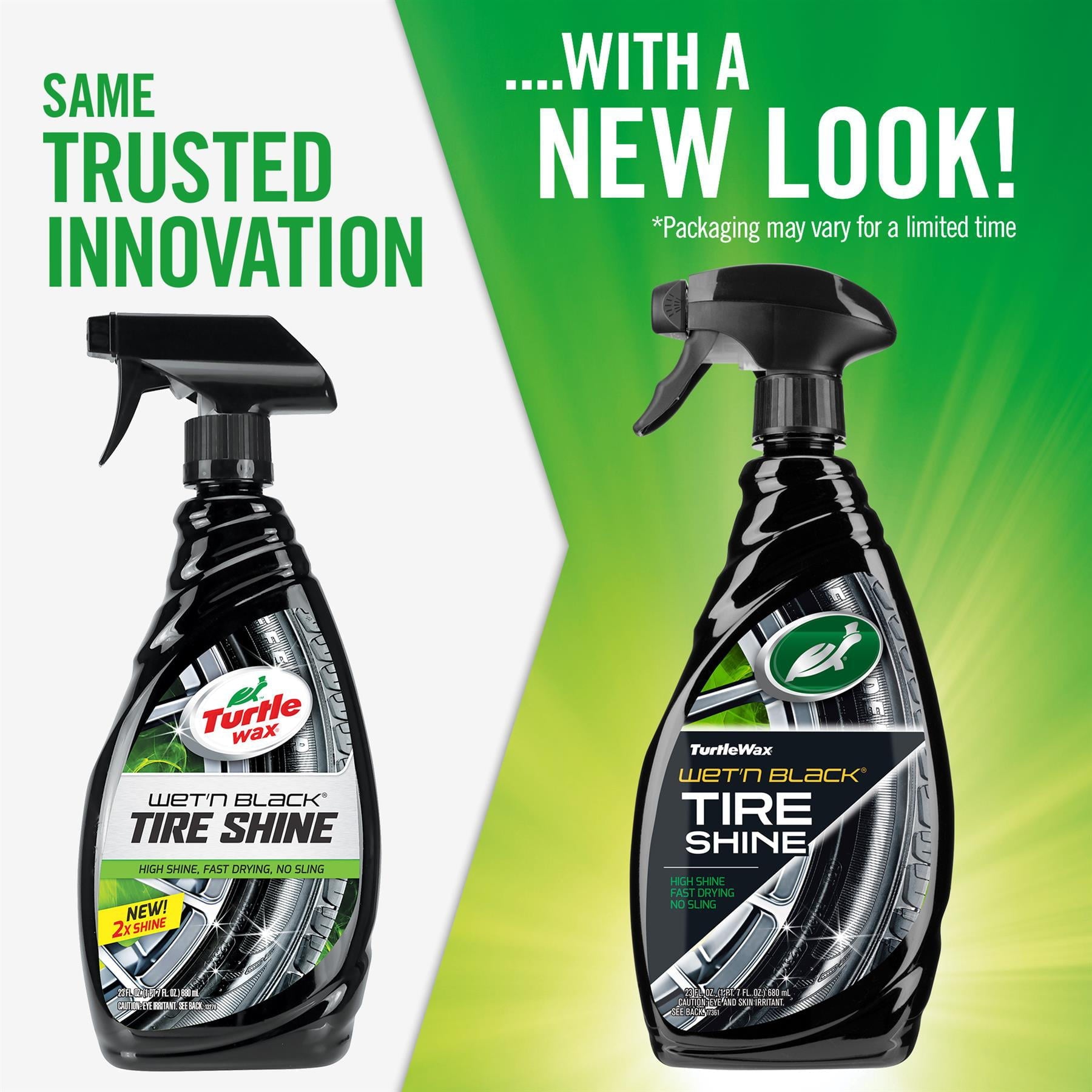 Turtle Wax Wet'N Black Ultra Wet Long Lasting Tire Shine 23 fl oz (2 Pack)