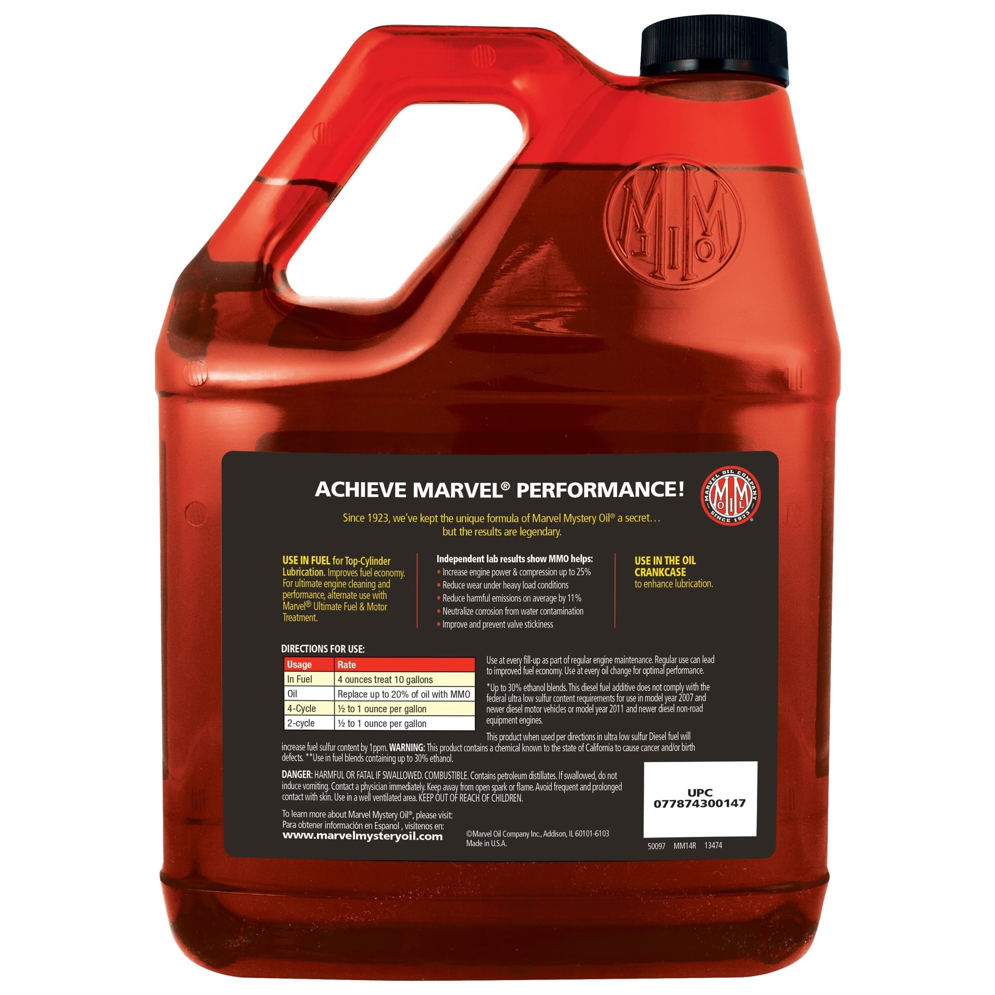 Marvel Mystery Oil - Oil Enhancer and Fuel Treatment, 1 Gallon