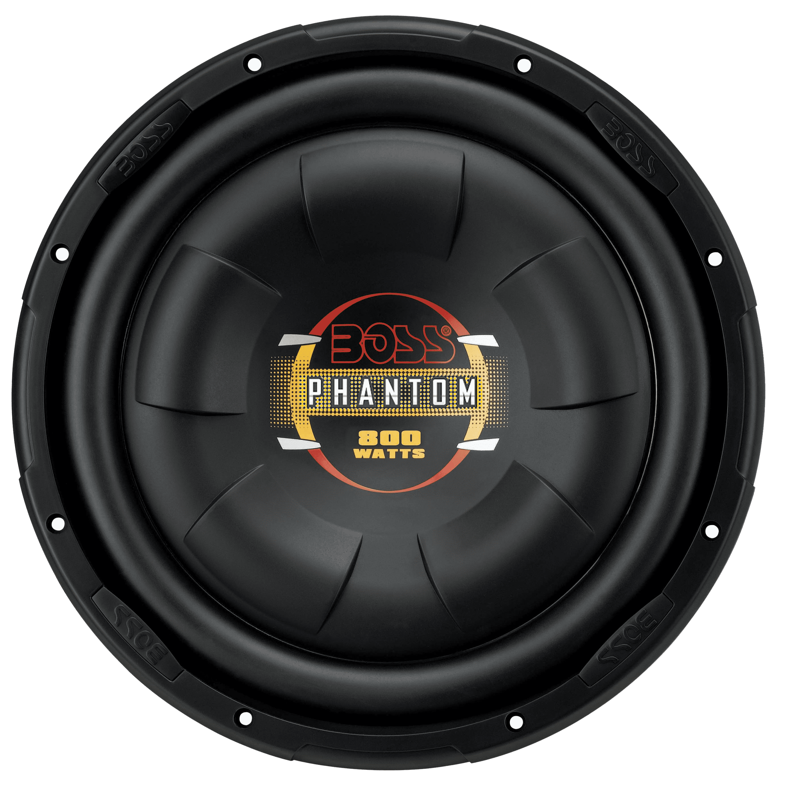 BOSS Audio Systems D10F Phantom Series 10 Inch Car Audio Subwoofer - 800 Watts Max, Single 4 Ohm Voice Coil, Sold Individually, For Truck, Boxes and Enclosures, Use With Amplifier