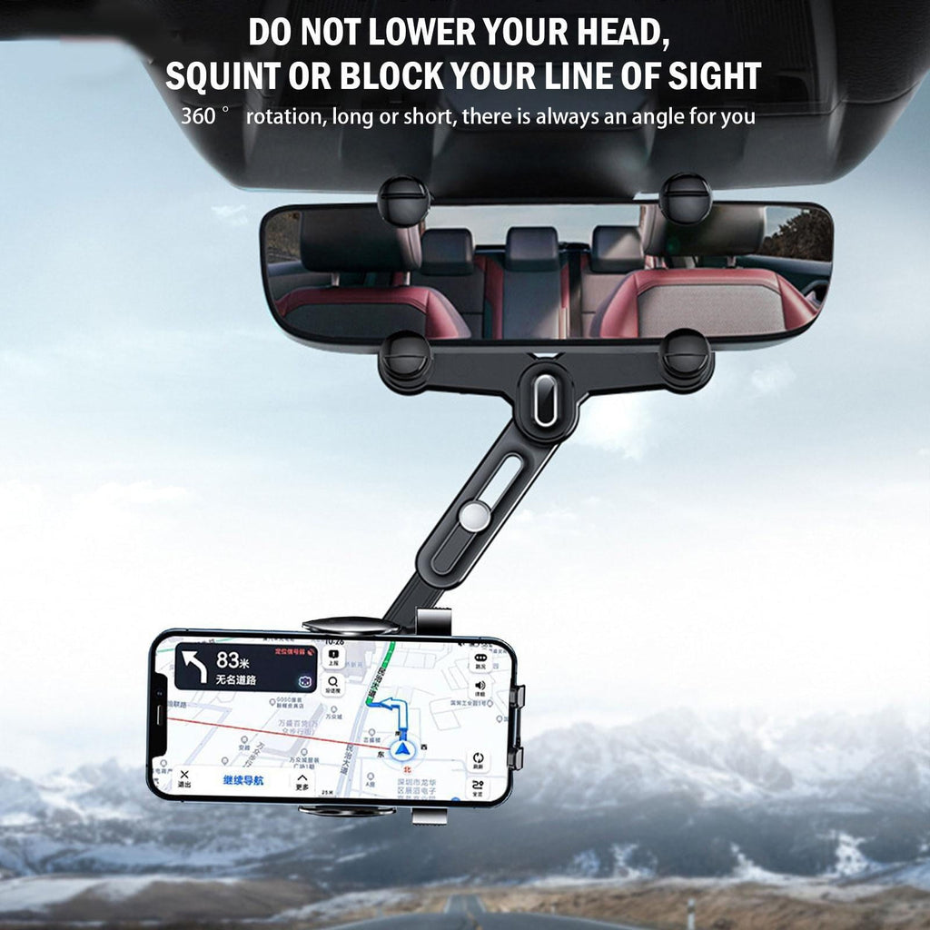RIWPKFH Car Rearview Mirror Phone Holder Adjustable Phone Holder Mount for Mobile Phone GPS Support Stand Car Gadget Accessories