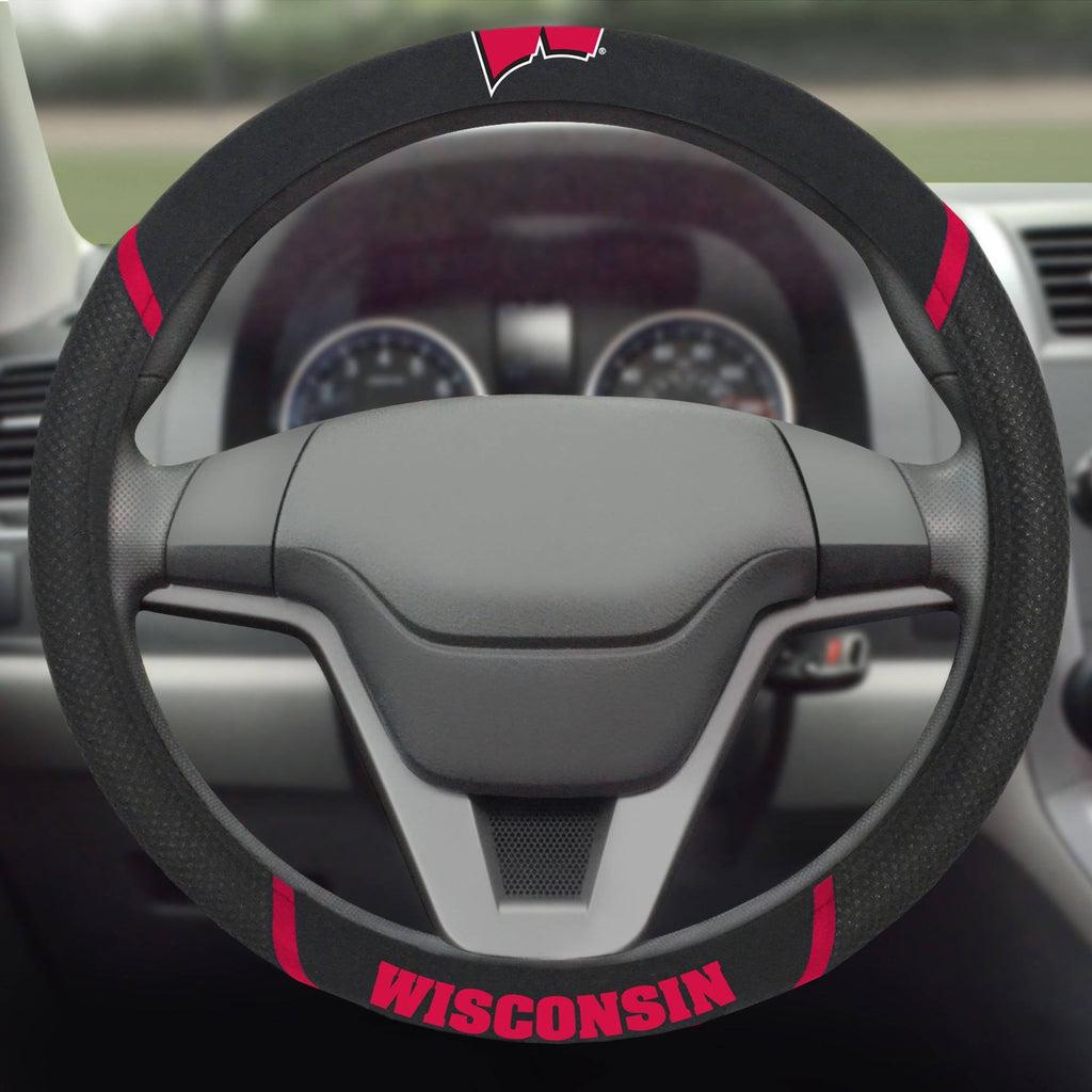 Wisconsin Steering Wheel Cover 15"x15"