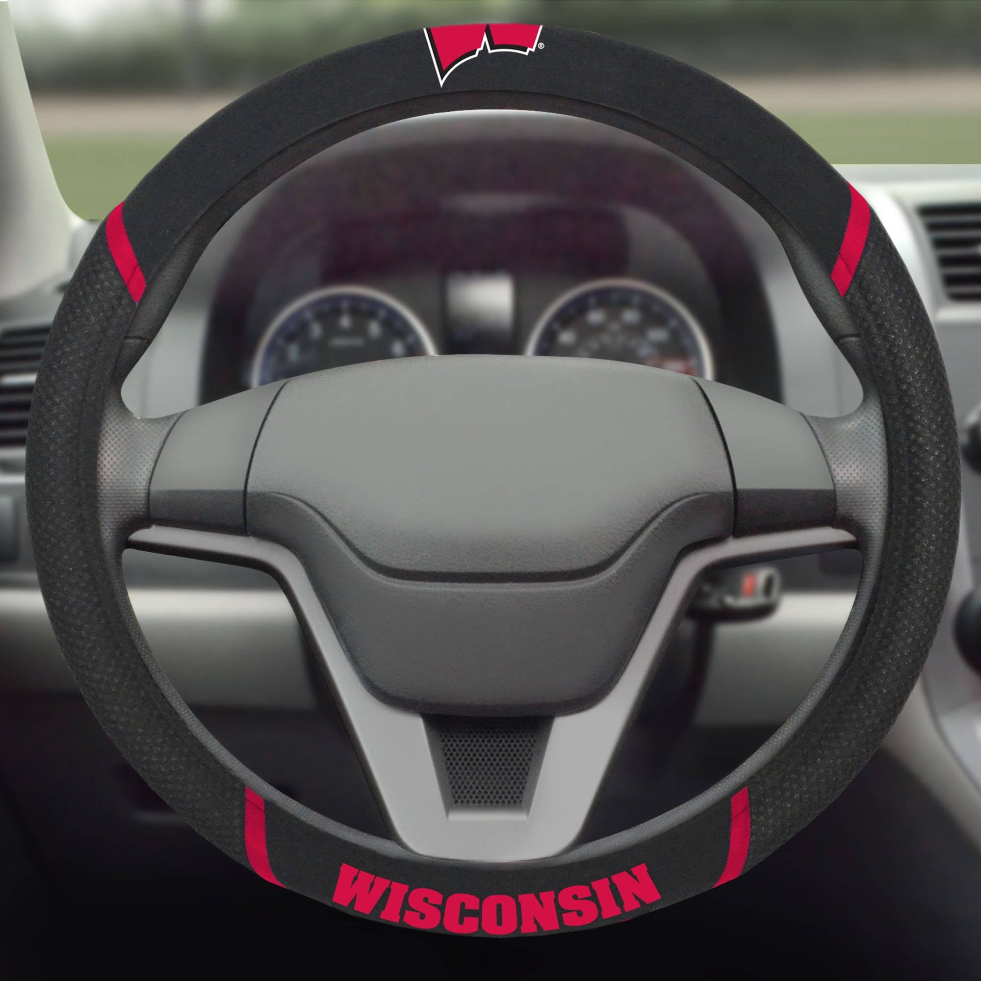 Wisconsin Steering Wheel Cover 15"x15"