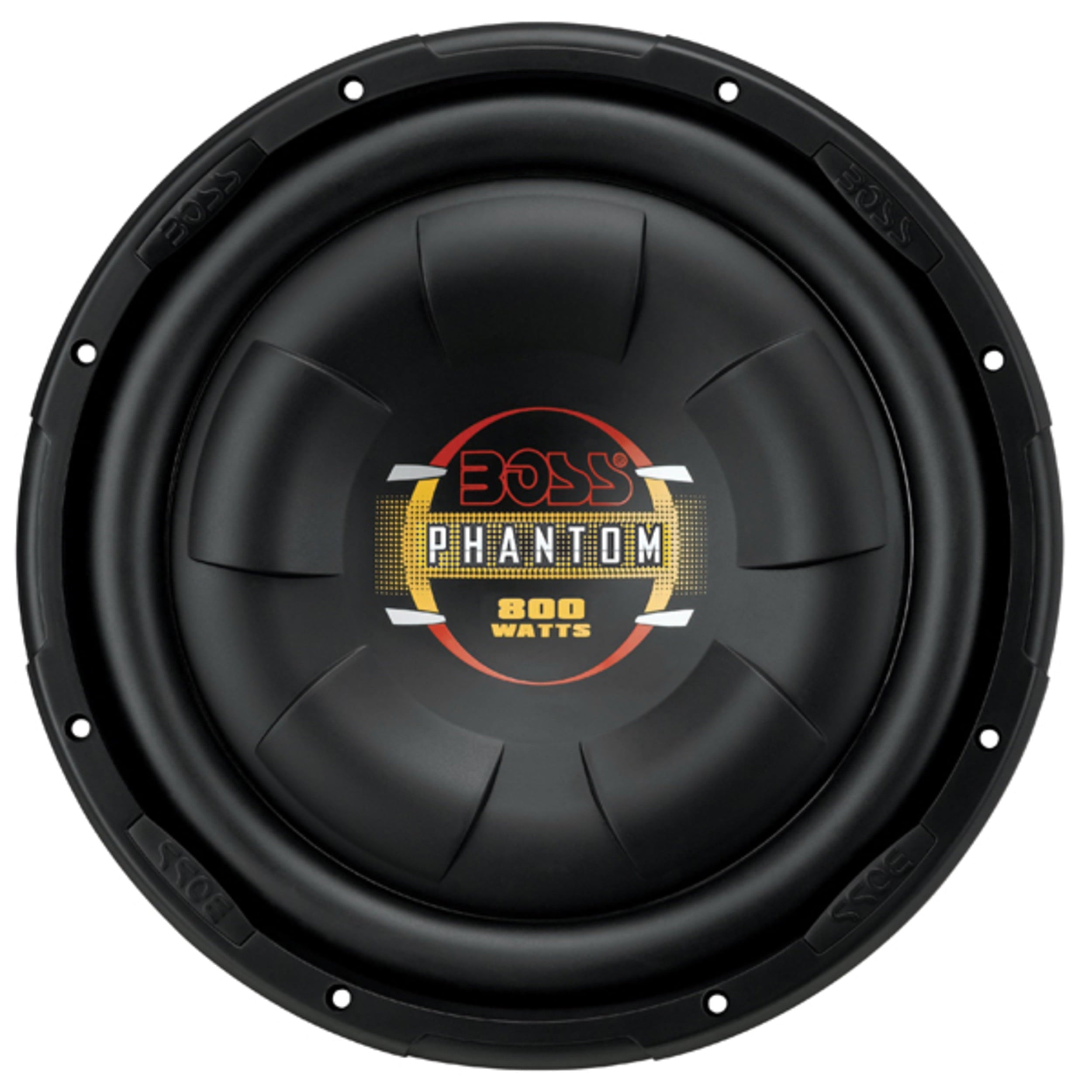BOSS Audio Systems D10F Phantom Series 10 Inch Car Audio Subwoofer - 800 Watts Max, Single 4 Ohm Voice Coil, Sold Individually, For Truck, Boxes and Enclosures, Use With Amplifier