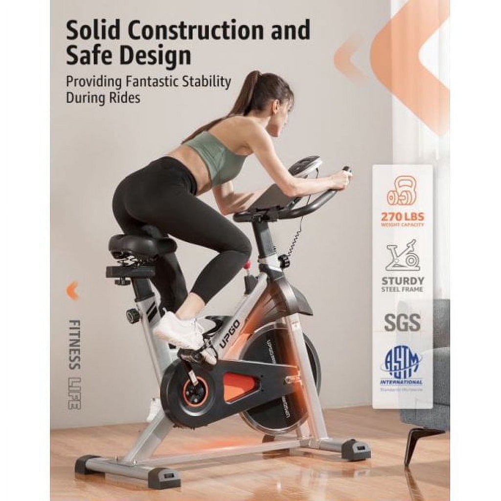 YOSUDA UPGO Indoor Cycling Bike Stationary Bike with 270lb Max Weight Exercise Bicycle with Ipad Mount & Comfortable Seat Cushion for Home Cardio Workout