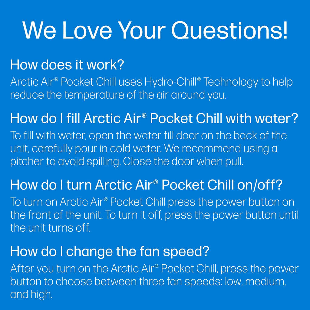 Arctic Air Pocket Chill Powerful Personal Portable Air Cooler, As Seen On TV’
