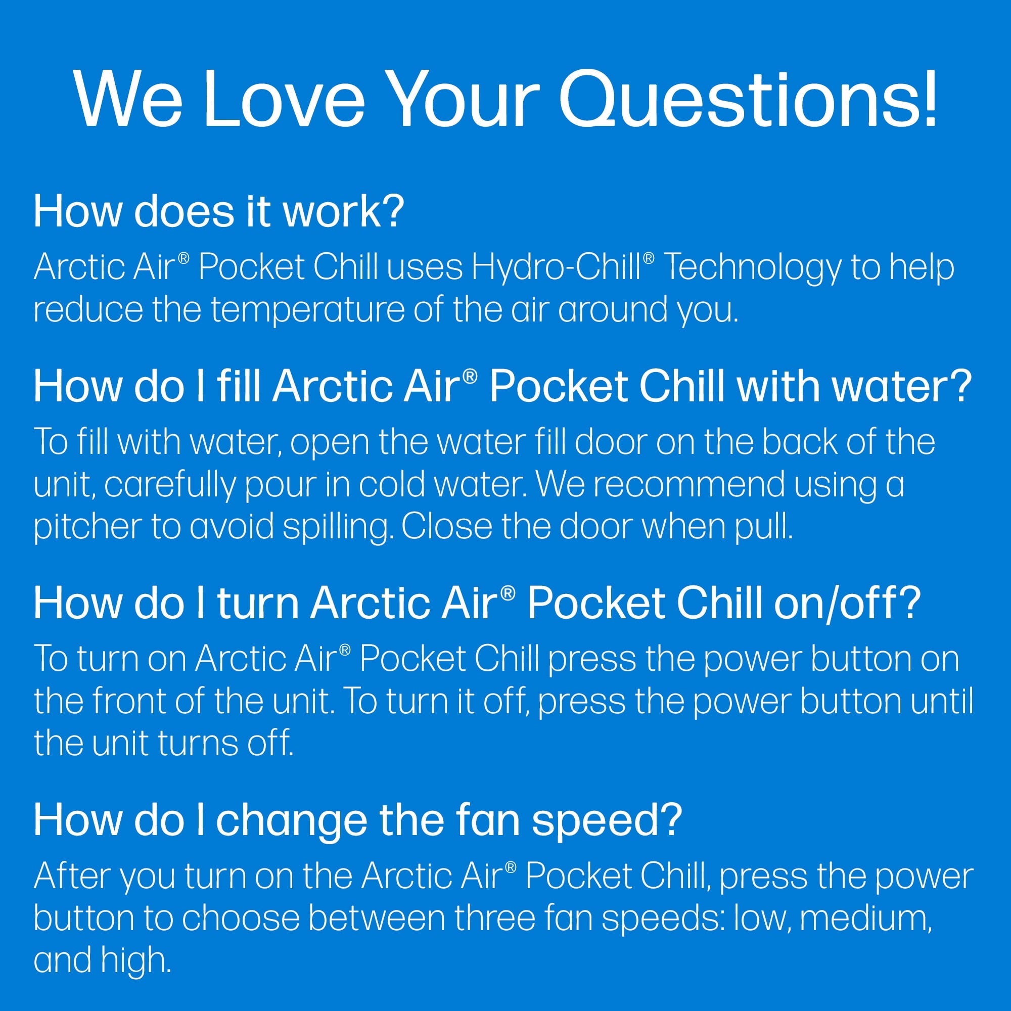 Arctic Air Pocket Chill Powerful Personal Portable Air Cooler, As Seen On TV’