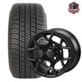 12" Ninja Matte Black Golf Cart Wheels and Tires Combo (205/30-12) Set of 4
