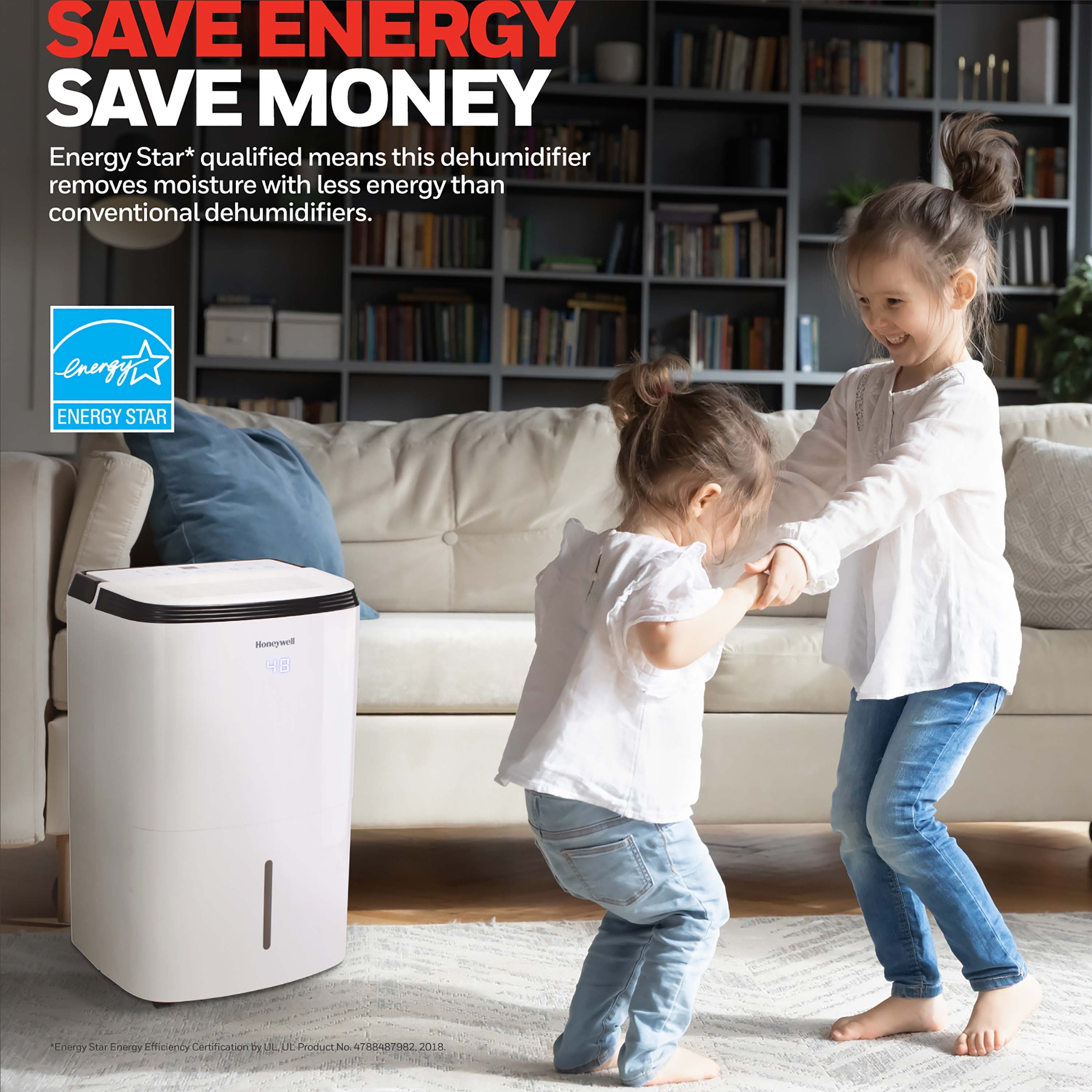 Honeywell 20 pt 1000 sq ft Dehumidifier in White - Smart Technology Capable, Energy Efficient