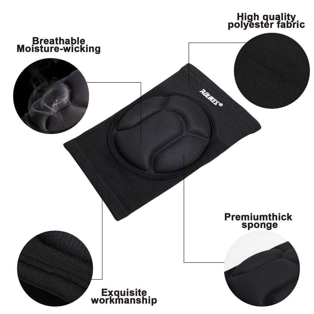 Adult Sponge Knee Pads Protector Gear Volleyball Mountain Bike Skate Football Wrestling Hiking Shockproof Pad Support Brace Guard Elbo