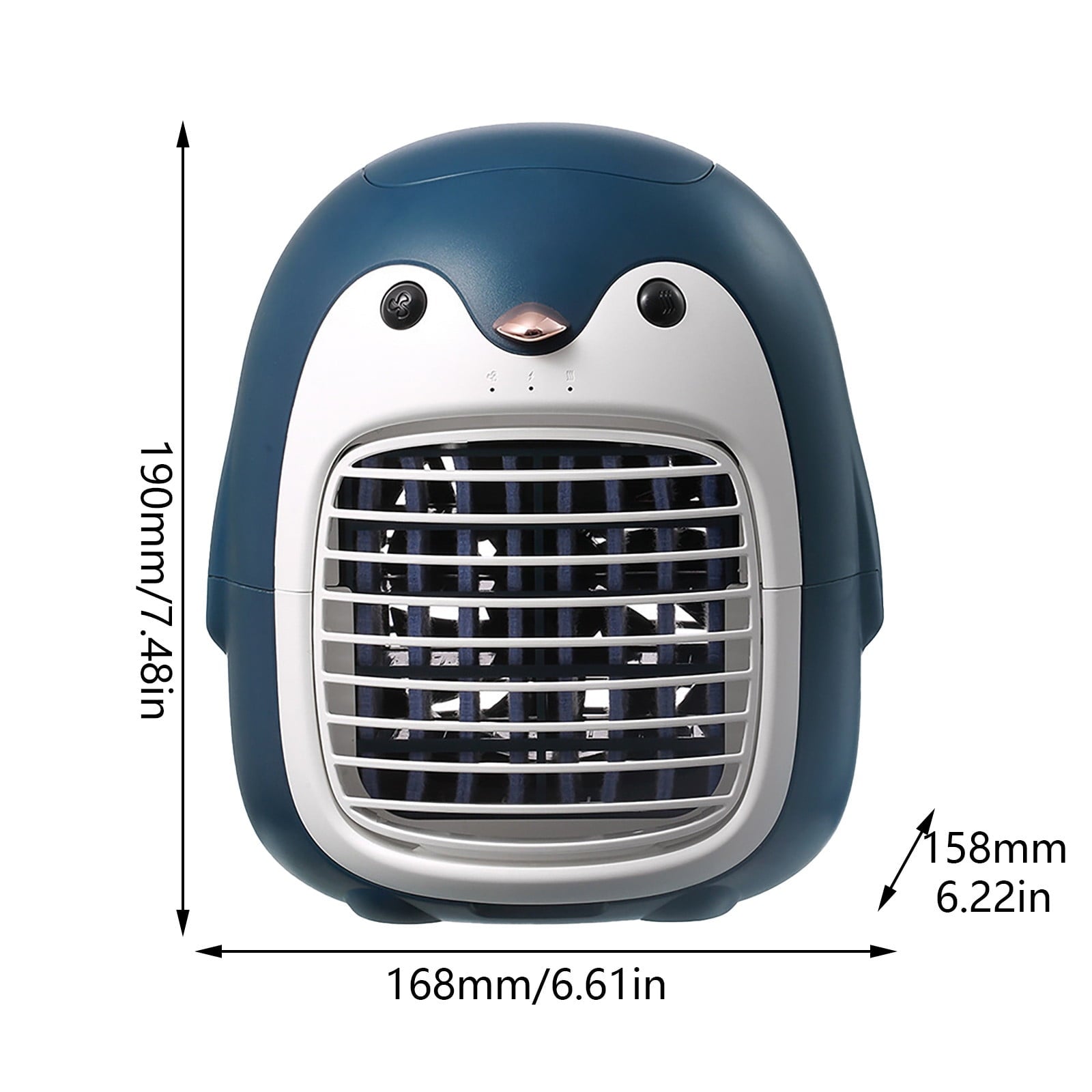 Dezsed Portable Air Conditioners Clearance Penguin Water Fan Air Cooler Office Desktop Household Portable Air Dark Blue