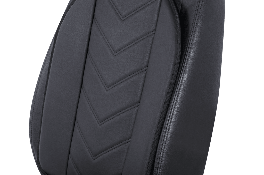 Auto Drive 1PC Full Size Seat Cushion Leather Black - Universal Fit, 20CUWM11