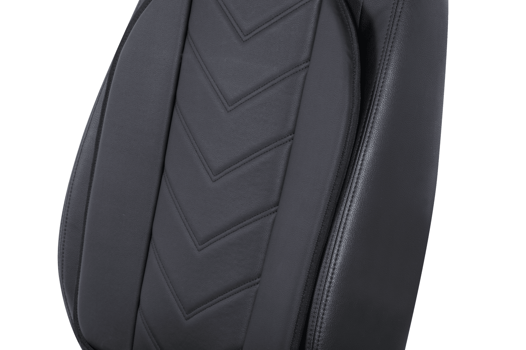 Auto Drive 1PC Full Size Seat Cushion Leather Black - Universal Fit, 20CUWM11