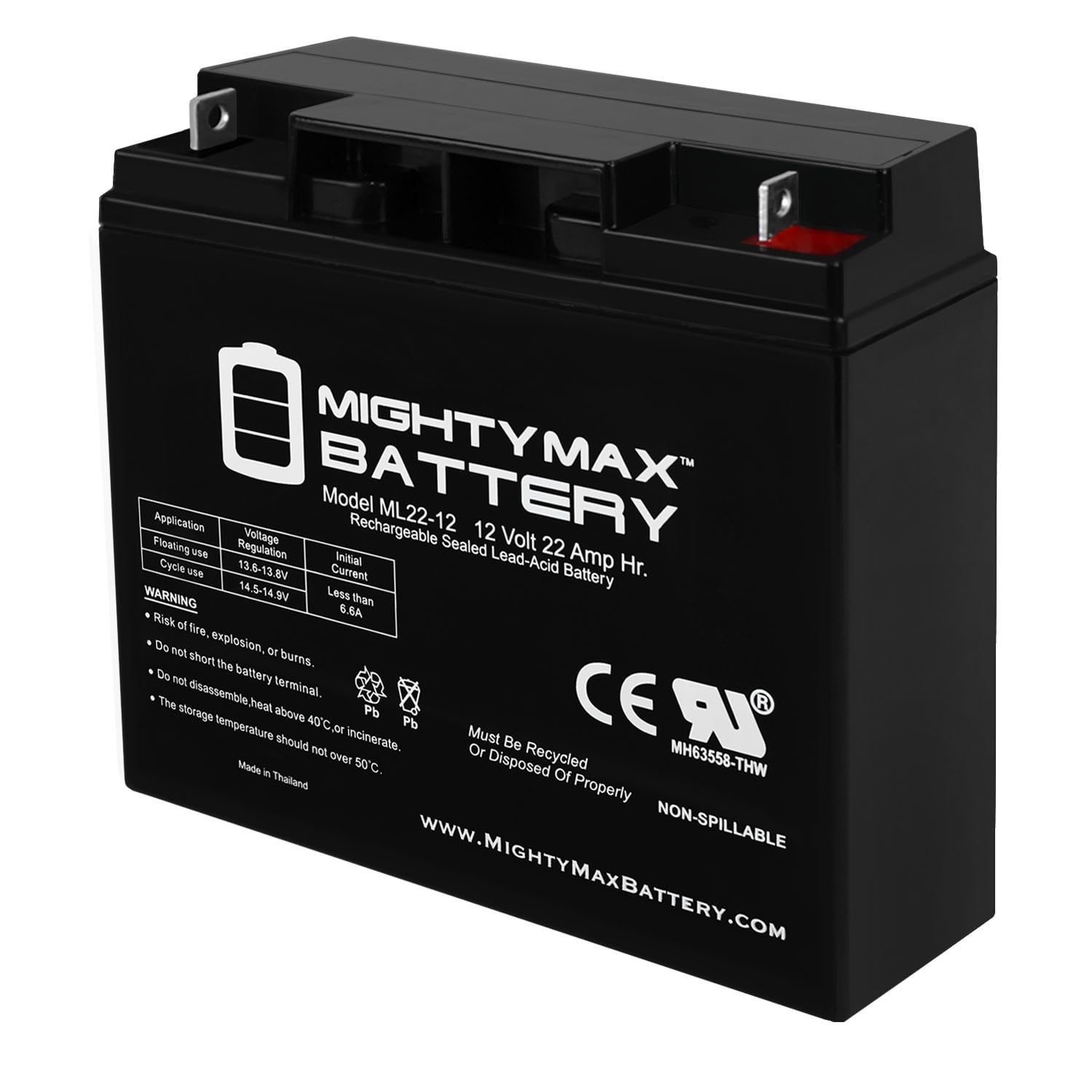 12V 22AH SLA Battery Replaces Silent Partner Smart Ball Machine