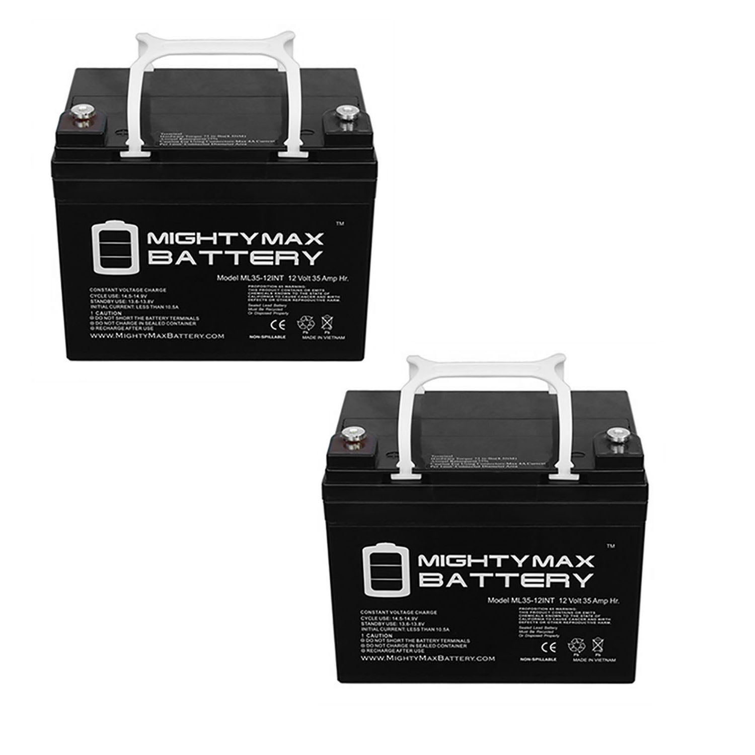 12V 35AH SLA INT Battery Replacement for Apex APX12-35 - 2 Pack