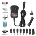 12W Universal AC/DC Adapter Switching Power Supply with 8 Selectable Adapter Tips, for 3V to 12V Household Electronics