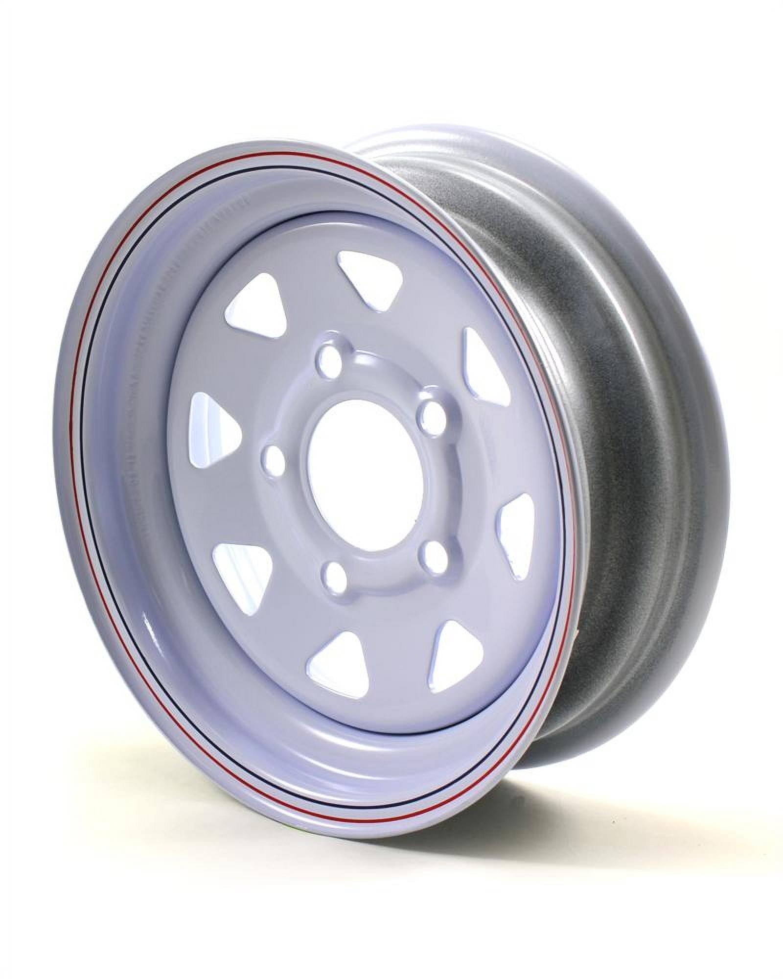 12X4 5-Lug on 4.5" White Spoke Trailer Wheel