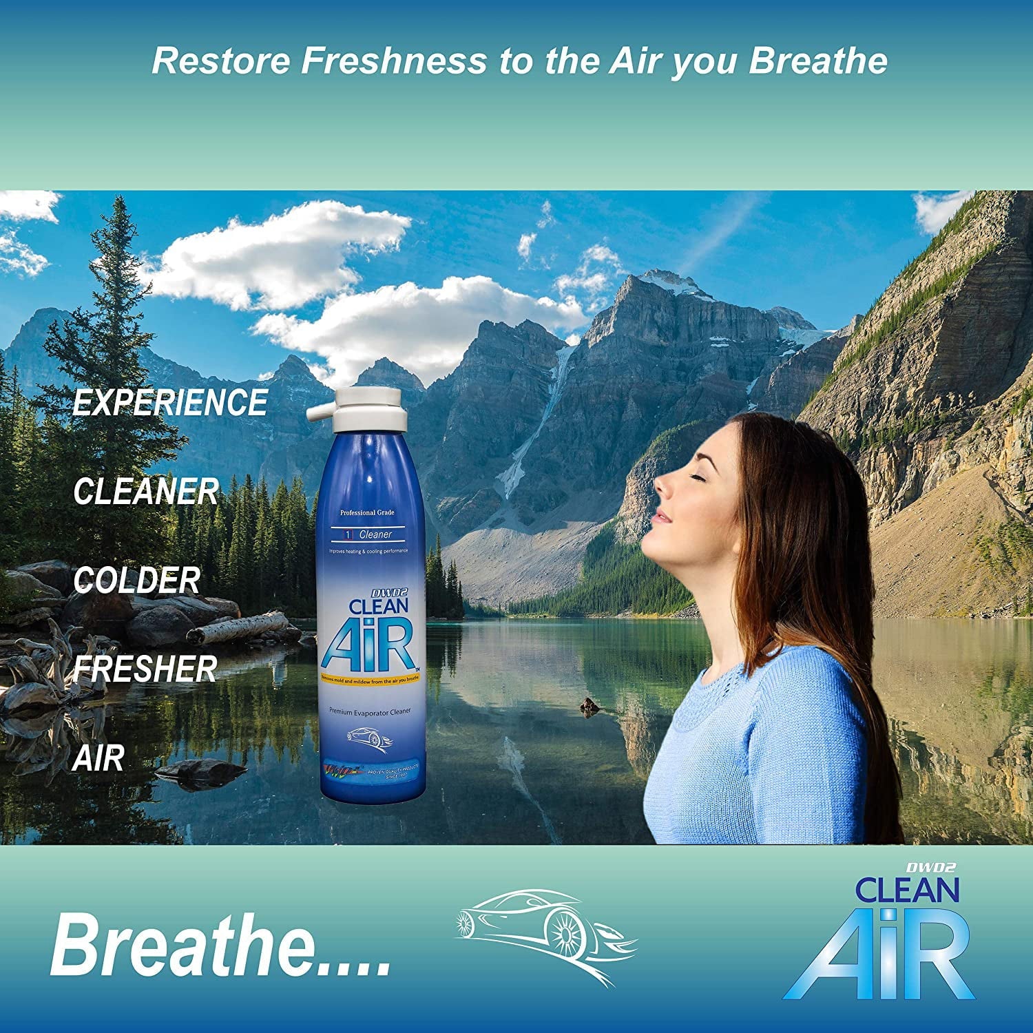DWD2 Clean AIR Premium Automotive Foaming AC Evaporator Coil Cleaner 8oz - Unscented