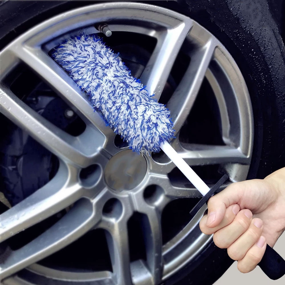 MLfire Portable Microfibre Wheel Tire Rim Brush Car Wheel Wash Cleaning Tools Auto Wheel Cleaner