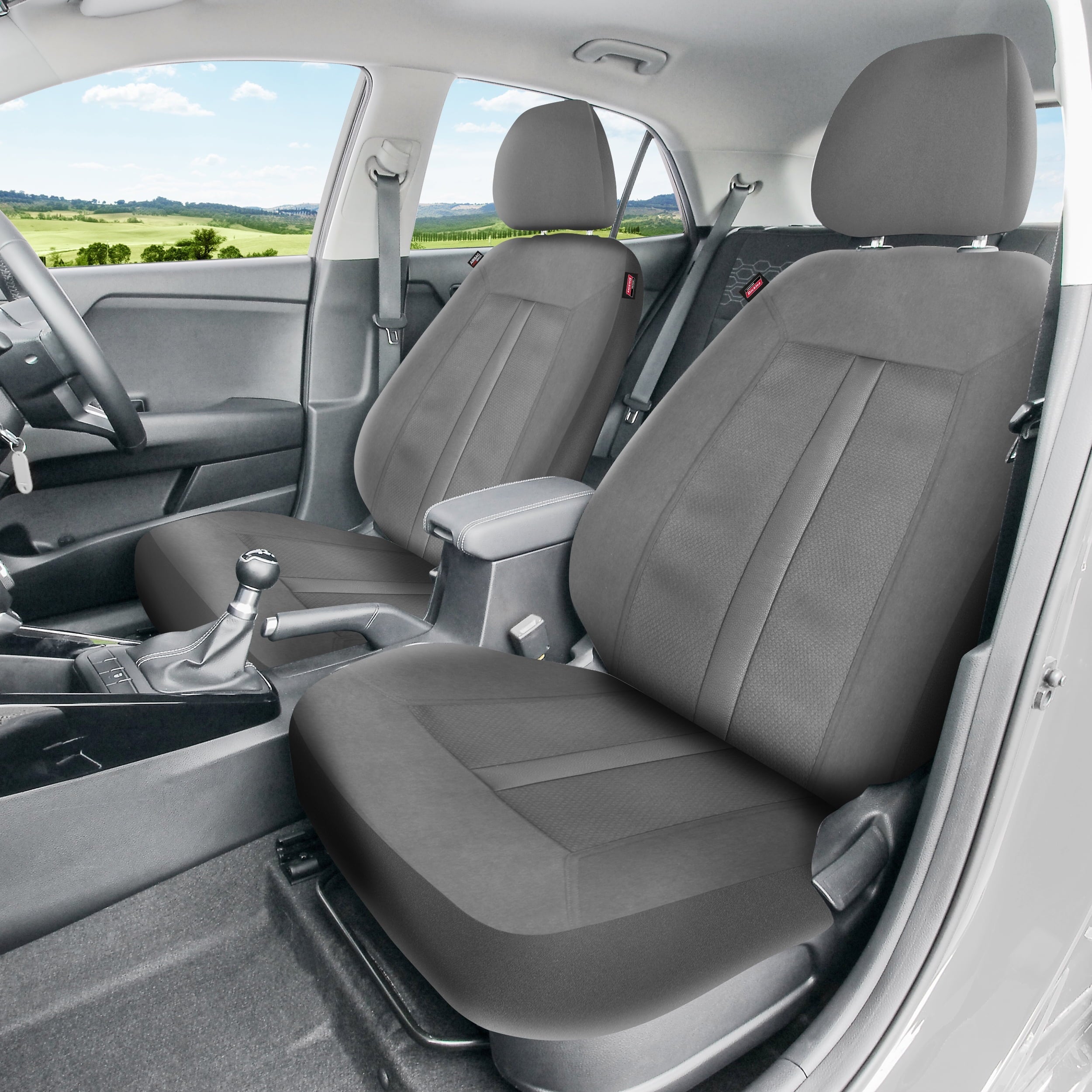 Genuine Dickies 2 Piece Sorrento Car Seat Covers, Gray