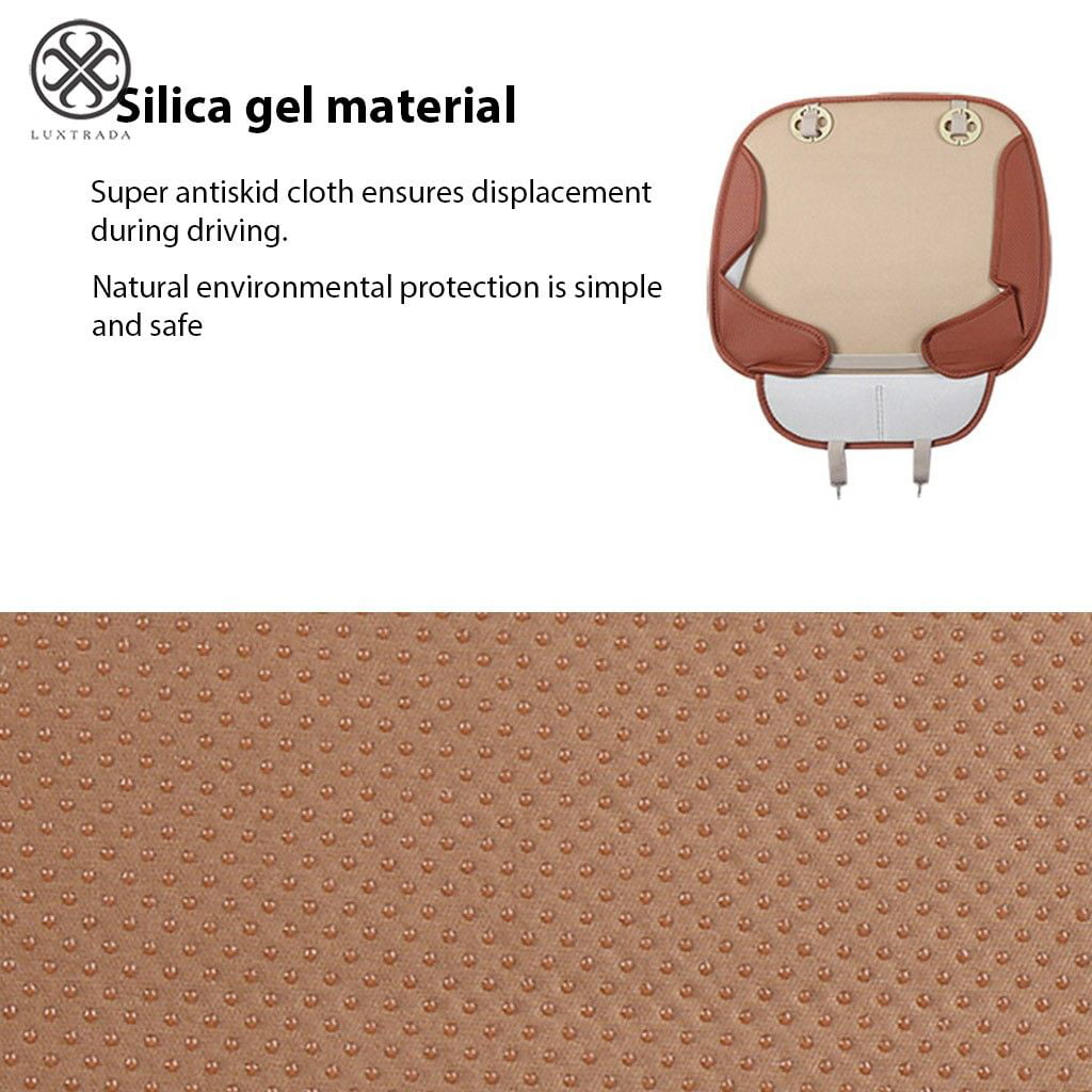Luxtrada Breathable Car Interior Seat Cushion Seat Cover with PU Leather Pad Mat for Auto Supplies Office Chair (Black) 1 Piece