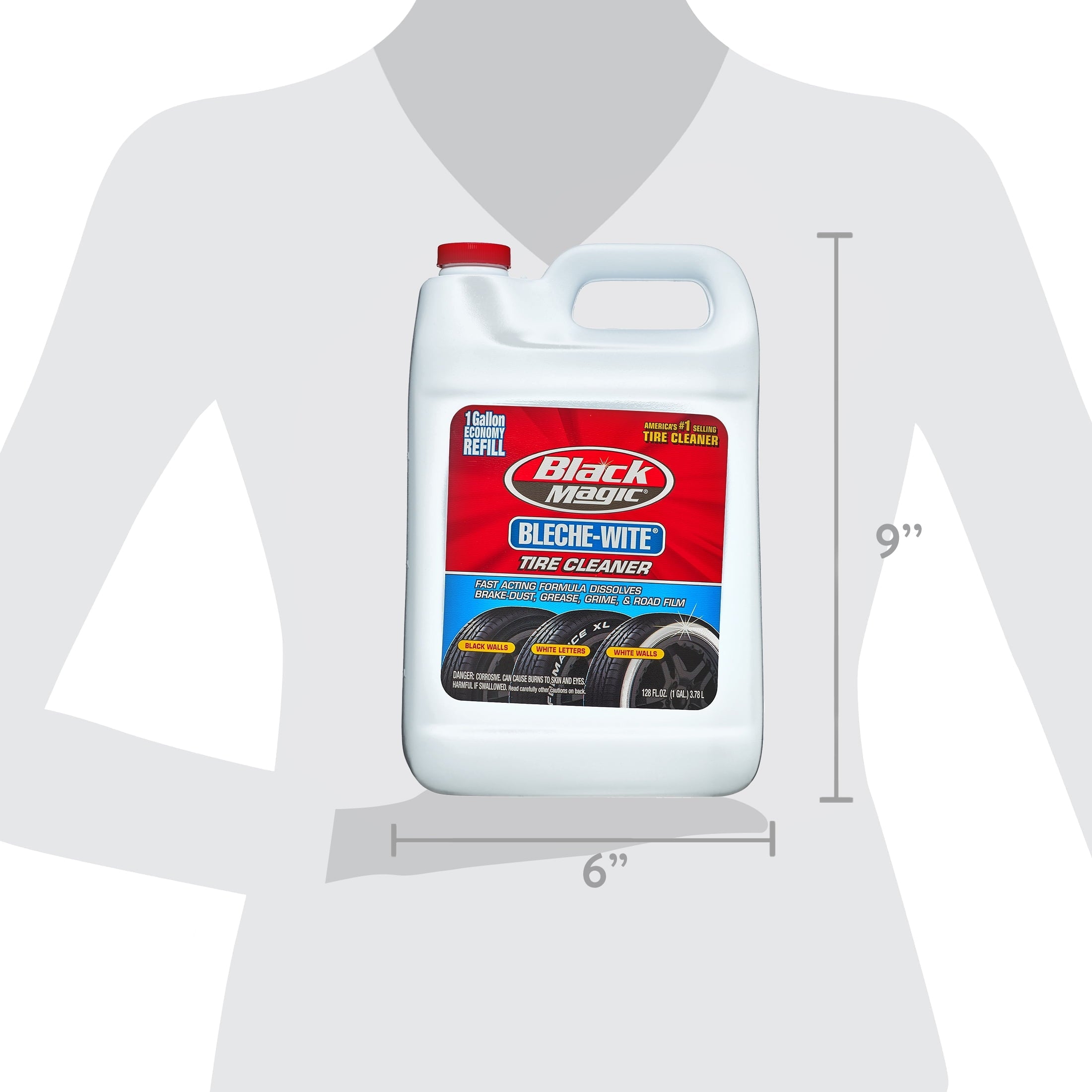 Black Magic Bleche-Wite Tire Cleaner, 1 Gallon - 800002222