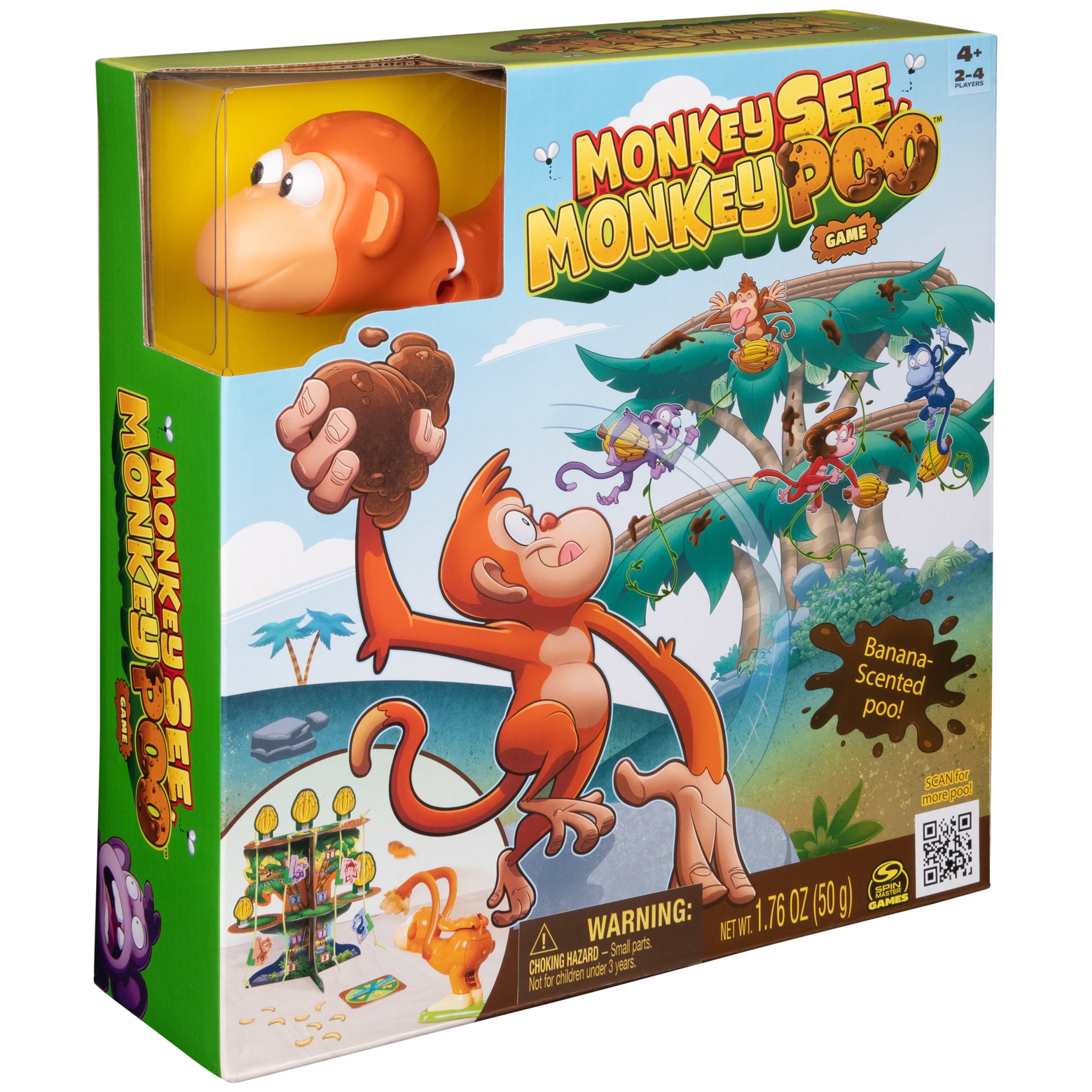 Monkey See Monkey Poo Game with Banana-Scented Fake Poop for Kids 4+
