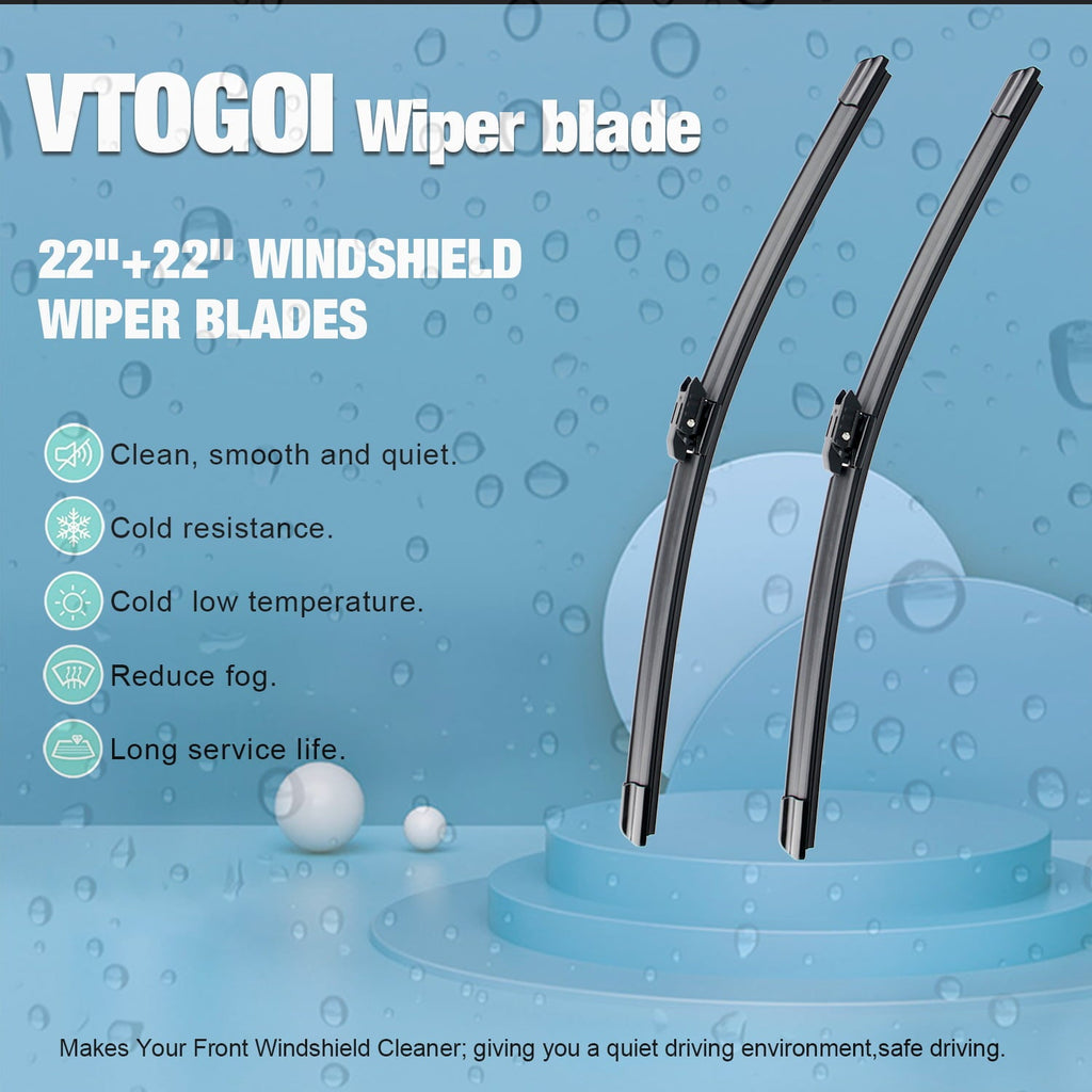 3 Wipers Factory 22"+22"+12" for Mercedes-Benz GLC250 2017-2021 GLC300 2016-2022 GLC43 AMG 2017-2022 GLC63 AMG 2017-2021 Original Equipment Replacement Windshield Wiper Blades