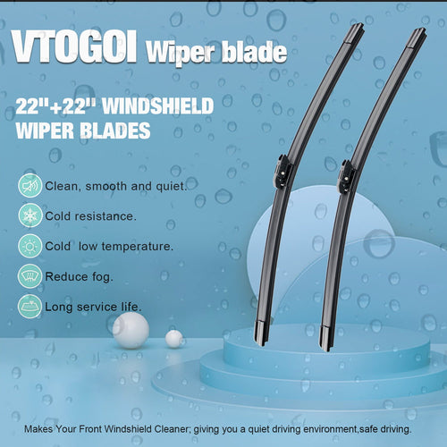 3 Wipers Factory 22"+22"+12" for Mercedes-Benz GLC250 2017-2021 GLC300 2016-2022 GLC43 AMG 2017-2022 GLC63 AMG 2017-2021 Original Equipment Replacement Windshield Wiper Blades