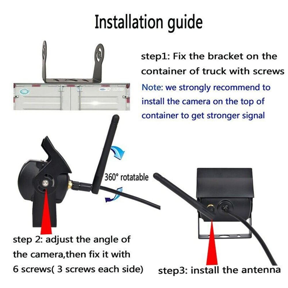 Wireless WIFI Reversing Rear View Camera Bus Trailer Truck RV Camper shockproof