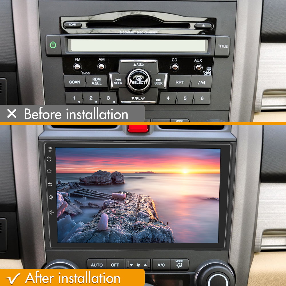 AWESAFE Android 12 Car Radio Stereo for Honda CRV 2007 2008 2009 2010 2011,Carplay 9 inch Touch Screen Wired Car Radio Support Android Auto GPS Navigation Bluetooth WiFi, 2G RAM 32G ROM