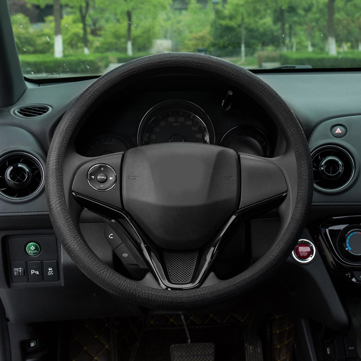 Toorise Silicone Auto Car Steering Wheel Cover Anti-Slip for 27-42CM Car Styling Steering Washable Easy to Install Wheel Protector Car Decoration Black Red Gray