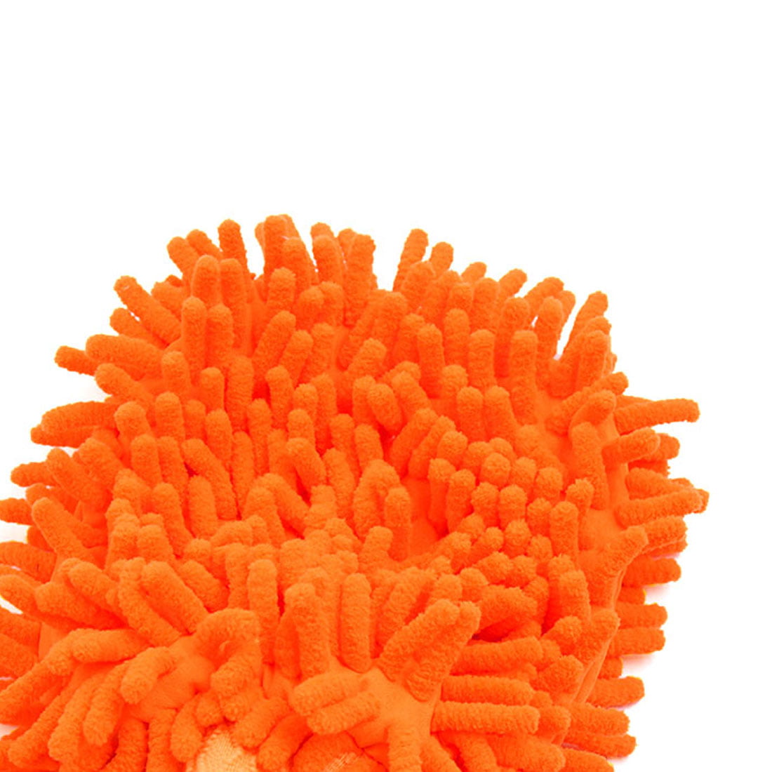 Unique Bargains 2Pcs Orange Dual Sided Microfiber Chenille Mitt Car Washing Cleaning Glove