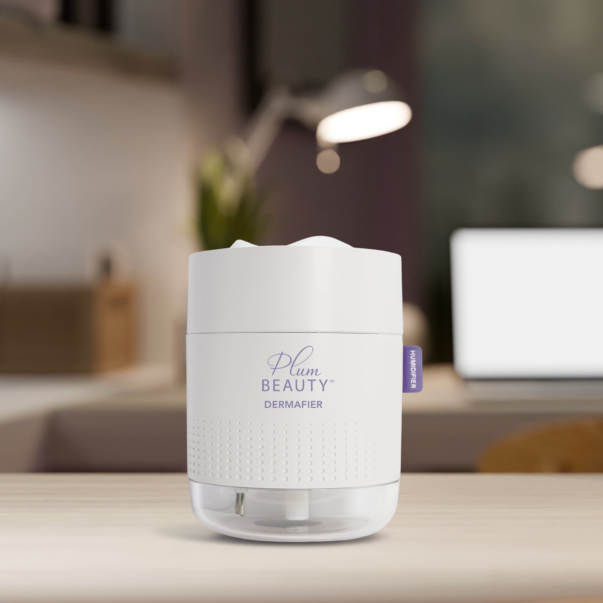 Plum Beauty, Skin Hydrating Portable Beauty Desktop Area Humidifier with Night Light
