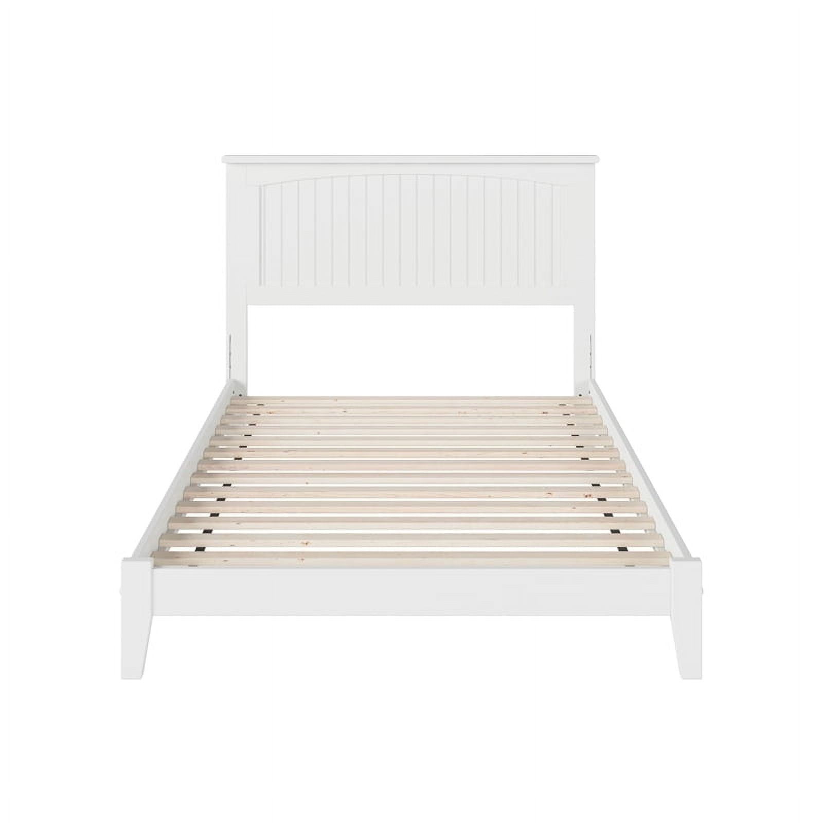 Leo & Lacey Farmhouse Solid Wood Full Panel Platform Bed in White