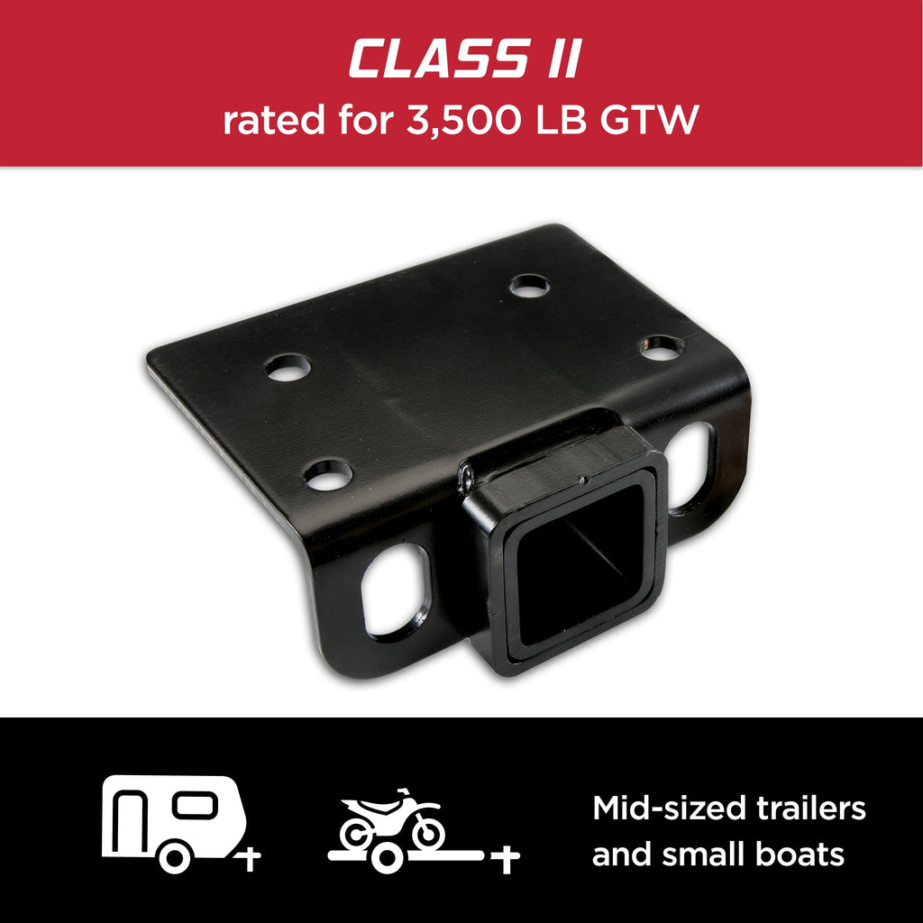 TowSmart 7285 Class II Step Bumper Receiver Hitch 2" Receiver Opening, Black